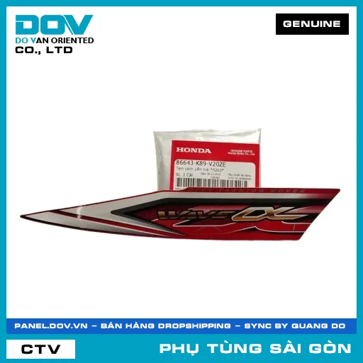 TEM CÁNH YẾM TRÁI *R263* | HONDA PARTS CODE 86643K89V20ZE — 86643K89V20ZE