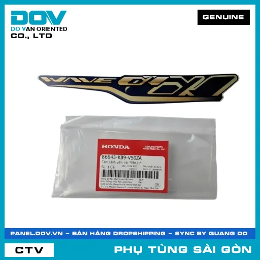 TEM CÁNH YẾM TRÁI *PB421* | HONDA PARTS CODE 86643K89V50ZA — 86643K89V50ZA