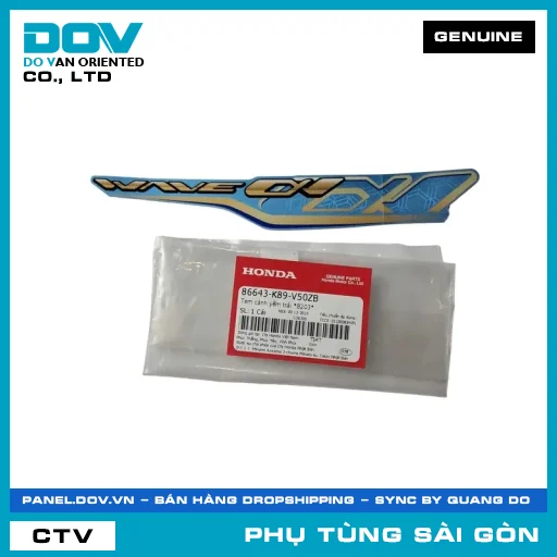 TEM CÁNH YẾM TRÁI *B203* | HONDA PARTS CODE 86643K89V50ZB — 86643K89V50ZB