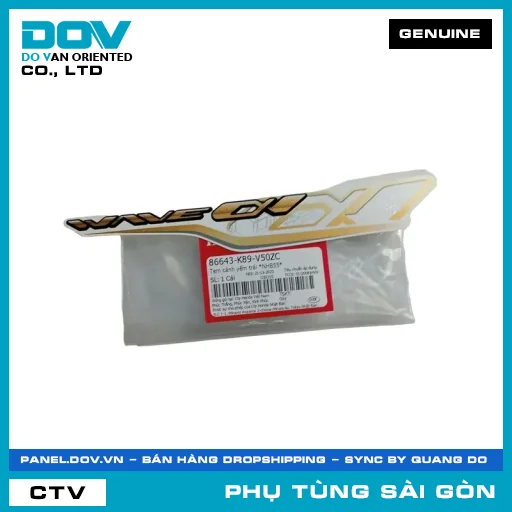 TEM CÁNH YẾM TRÁI *NHB55* | HONDA PARTS CODE 86643K89V50ZC — 86643K89V50ZC