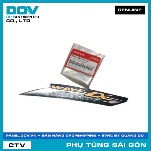 TEM CÁNH YẾM TRÁI*NHB25* | HONDA PARTS CODE 86643KWYA30ZD — 86643KWYA30ZD