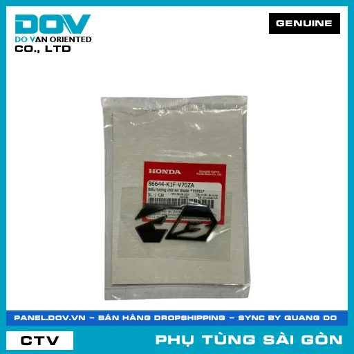 BIỂU TƯỢNG CHỮ AIR BLADE *TYPE1* | HONDA PARTS CODE 86644K1FV70ZA — 86644K1FV70ZA
