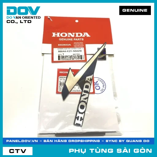 TEM ỐP TRƯỚC PHẢI B *TYPE1* | HONDA PARTS CODE 86644K2VN50ZB — 86644K2VN50ZB