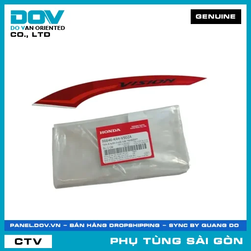 TEM A SƯỜN TRƯỚC TRÁI *NHB35P* | HONDA PARTS CODE 86646K44V90ZA — 86646K44V90ZA