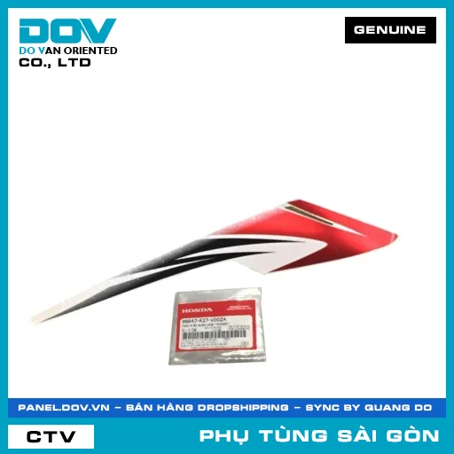 TEM A ỐP SƯỜN PHẢI *R340X* | HONDA PARTS CODE 86647K27V00ZA — 86647K27V00ZA