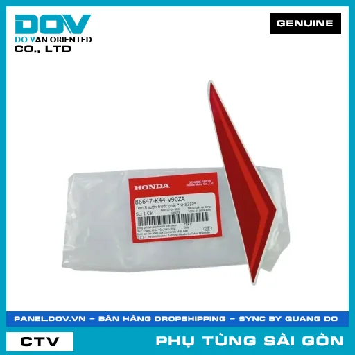 TEM B SƯỜN TRƯỚC PHẢI *NHB35P* | HONDA PARTS CODE 86647K44V90ZA — 86647K44V90ZA