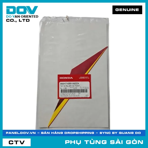 TEM ỐP ỐNG YẾM TRÁI *R263* | HONDA PARTS CODE 86647K89V60ZA — 86647K89V60ZA
