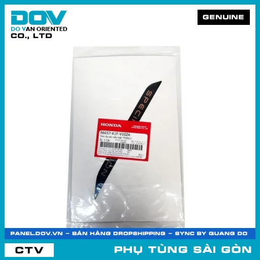 TEM ỐP SÀN BÊN TRÁI *TYPE1* | HONDA PARTS CODE 86657K1FV10ZA — 86657K1FV10ZA