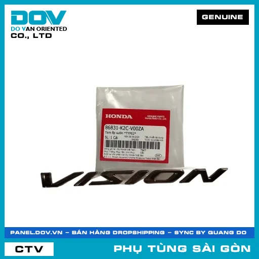 TEM ỐP SƯỜN *TYPE2* | HONDA PARTS CODE 86831K2CV00ZA — 86831K2CV00ZA