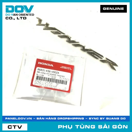 BIỂU TƯỢNG CHỮ WINNER *NHA76M* | HONDA PARTS CODE 86831K56V90ZA — 86831K56V90ZA