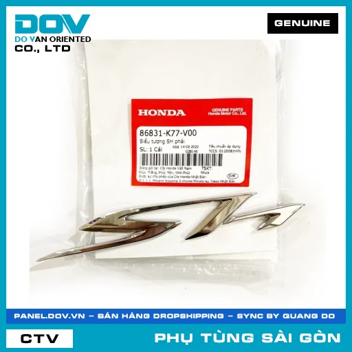 BIỂU TƯỢNG SH PHẢI | HONDA PARTS CODE 86831K77V00 — 86831K77V00