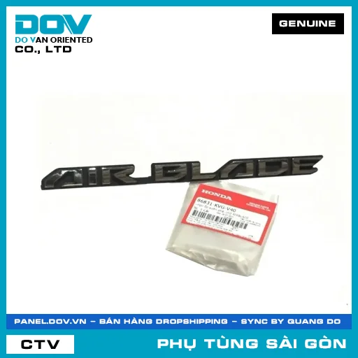 LOGO ỐP SƯỜN PHẢI CHỮ AIRBLADE | HONDA PARTS CODE 86831KVGV40 — 86831KVGV40