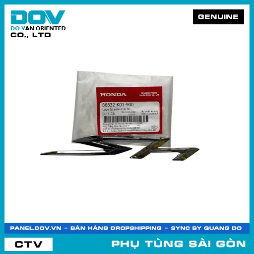 LOGO ỐP SƯỜN TRÁI SH | HONDA PARTS CODE 86832K01900 — 86832K01900