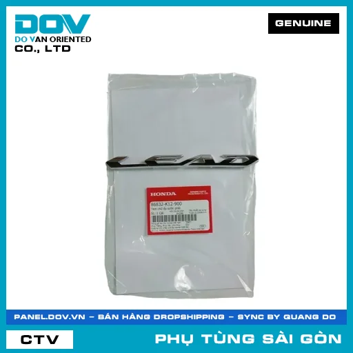 TEM CHỮ ỐP SƯỜN PHẢI | HONDA PARTS CODE 86832K12900 — 86832K12900