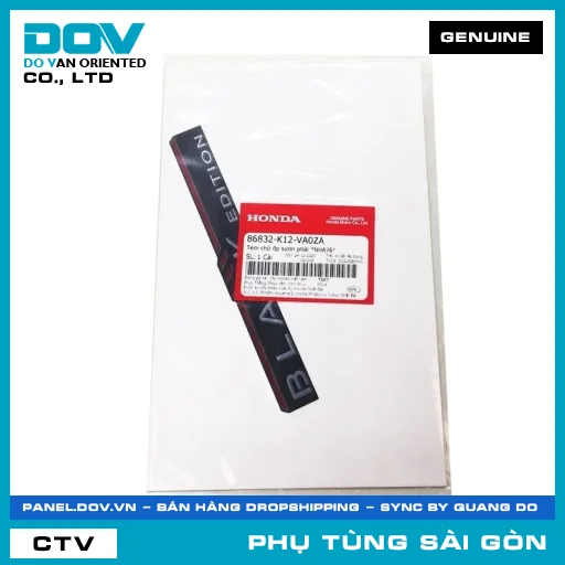 TEM CHỮ ỐP SƯỜN PHẢI *NHA76* | HONDA PARTS CODE 86832K12VA0ZA — 86832K12VA0ZA
