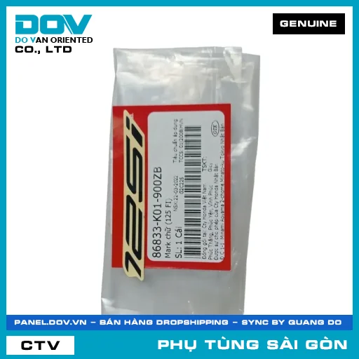 MARK CHỮ (125 FI) | HONDA PARTS CODE 86833K01900ZB — 86833K01900ZB