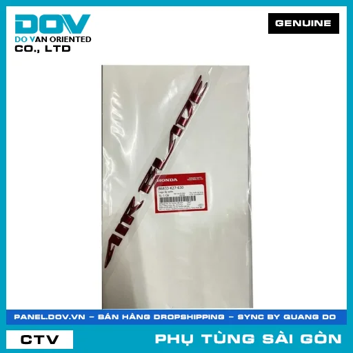 LOGO ỐP SƯỜN | HONDA PARTS CODE 86833K27630 — 86833K27630