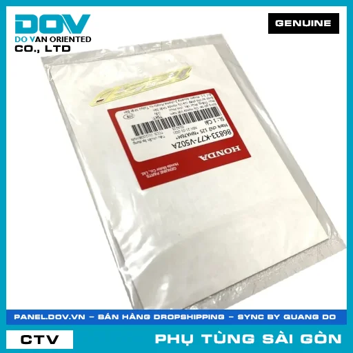MARK CHỮ 125 *NHA76M* | HONDA PARTS CODE 86833K77V50ZA — 86833K77V50ZA