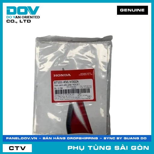 TEM CÁNH YẾM PHẢI *R313C* | HONDA PARTS CODE 87101KVLV30ZA — 87101KVLV30ZA
