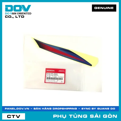 TEM MẶT NẠ PHẢI *PB171MU* | HONDA PARTS CODE 87102KFL830ZA — 87102KFL830ZA