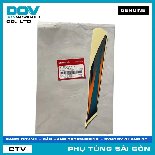 TEM MẶT NẠ PHẢI *B154M* | HONDA PARTS CODE 87102KFL830ZB — 87102KFL830ZB