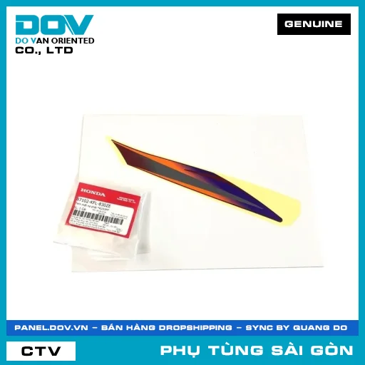 TEM MẶT NẠ PHẢI *R203M* | HONDA PARTS CODE 87102KFL830ZE — 87102KFL830ZE