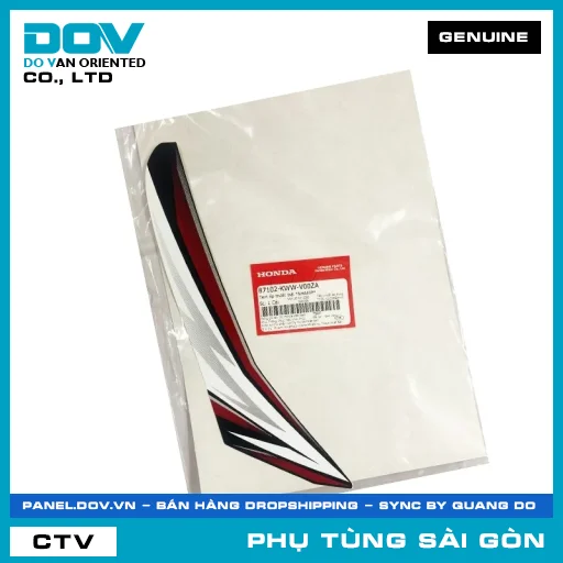 TEM ỐP TRƯỚC TRÁI *NHA69P* | HONDA PARTS CODE 87102KWWV00ZA — 87102KWWV00ZA