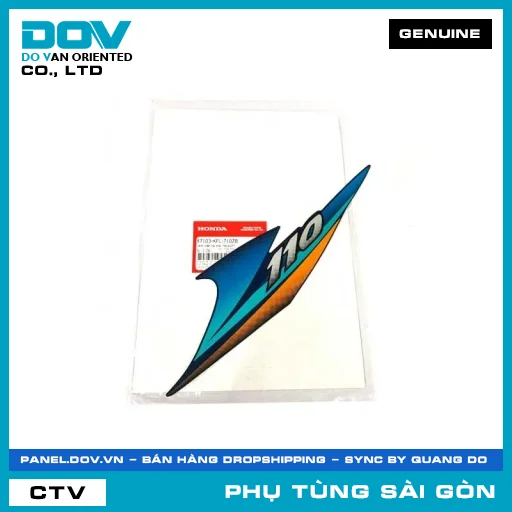 TEM MẶT NẠ TRÁI *B142P* | HONDA PARTS CODE 87103KFL710ZB — 87103KFL710ZB