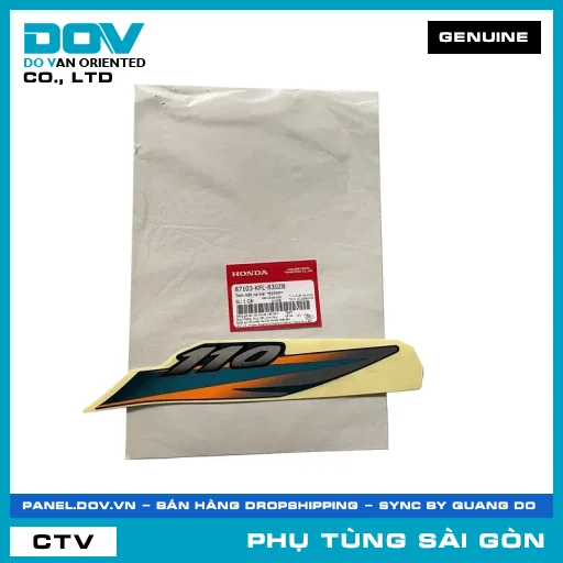TEM MẶT NẠ TRÁI *B154M* | HONDA PARTS CODE 87103KFL830ZB — 87103KFL830ZB