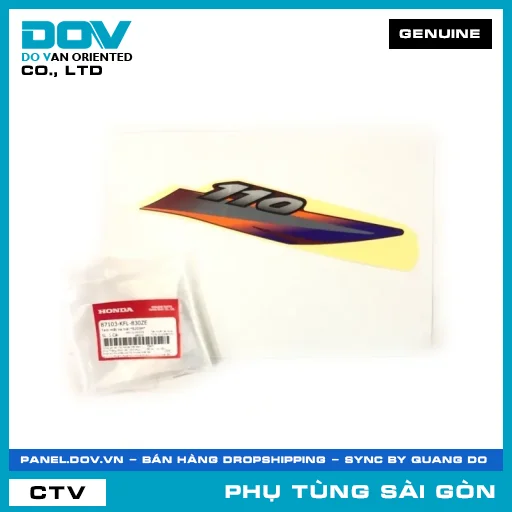 TEM MẶT NẠ TRÁI *R203M* | HONDA PARTS CODE 87103KFL830ZE — 87103KFL830ZE