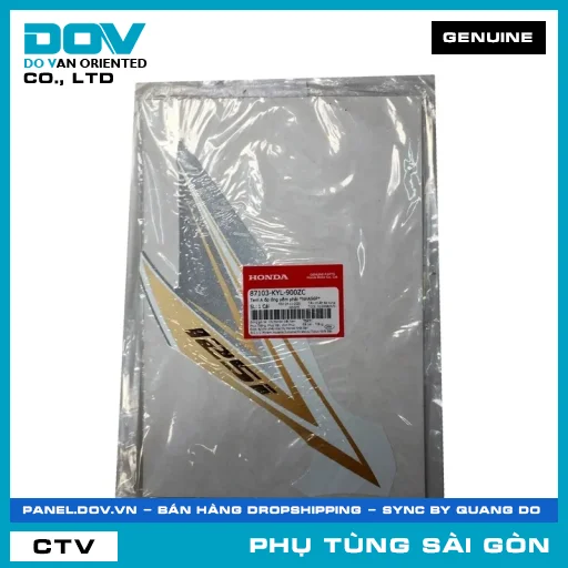 TEM A ỐP ỐNG YẾM PHẢI *NHA96P* | HONDA PARTS CODE 87103KYL900ZC — 87103KYL900ZC