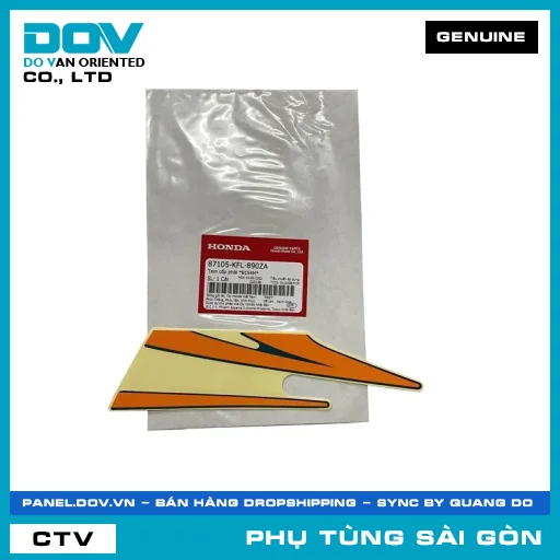 TEM CỐP PHẢI *B154M* | HONDA PARTS CODE 87105KFL890ZA — 87105KFL890ZA