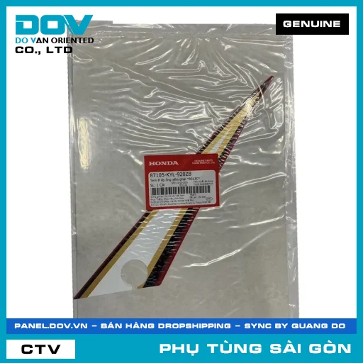 TEM B ỐP ỐNG YẾM PHẢI *R313C* | HONDA PARTS CODE 87105KYL920ZB — 87105KYL920ZB