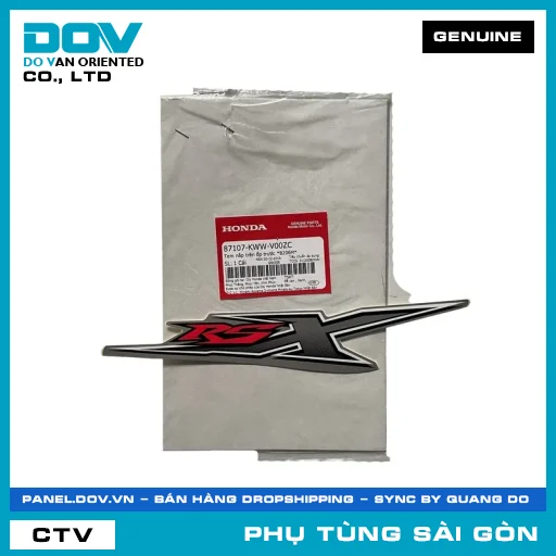 TEM NẮP TRÊN ỐP TRƯỚC *B206M* | HONDA PARTS CODE 87107KWWV00ZC — 87107KWWV00ZC