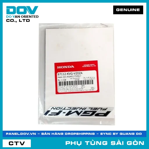MARK CHỮ (PGMFI) *NH411* | HONDA PARTS CODE 87112KVGV20ZA — 87112KVGV20ZA