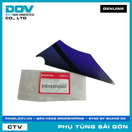 TEM ỐP YẾM PHẢI *RP138M* | HONDA PARTS CODE 87114KTM900ZD — 87114KTM900ZD
