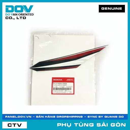 TEM B ỐP SƯỜN TRÁI *NHA69P* | HONDA PARTS CODE 87114KWWV00ZA — 87114KWWV00ZA