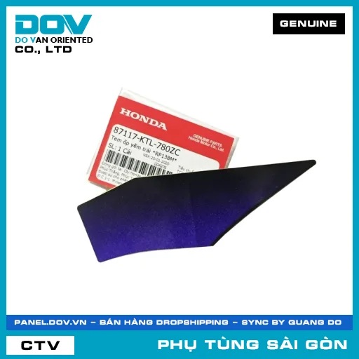 TEM ỐP YẾM TRÁI *RP138M* | HONDA PARTS CODE 87117KTL780ZC — 87117KTL780ZC