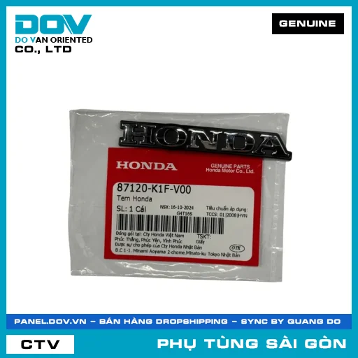 TEM HONDA | HONDA PARTS CODE 87120K1FV00 — 87120K1FV00