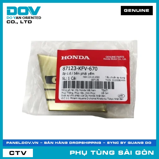 ỐP C.D.I BÊN PHẢI YẾM | HONDA PARTS CODE 87123KFV670 — 87123KFV670