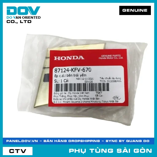 ỐP C.D.I BÊN TRÁI YẾM | HONDA PARTS CODE 87124KFV670 — 87124KFV670