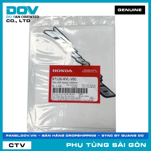 TEM CHỮ FUTURE (135MM) | HONDA PARTS CODE 87126KVLV00 — 87126KVLV00