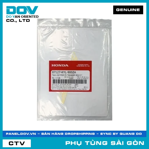 TEM CHỮ PGM FI *NHA69P-R313C* | HONDA PARTS CODE 87127KYL900ZA — 87127KYL900ZA