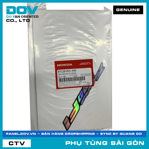TEM CHỮ NEO FI 145MM | HONDA PARTS CODE 87128KVL940 — 87128KVL940