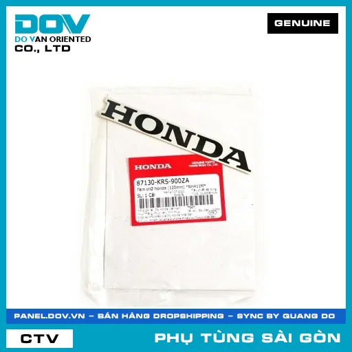 TEM CHỮ HONDA (120MM) *NH411M* | HONDA PARTS CODE 87130KRS900ZA — 87130KRS900ZA