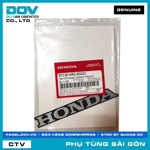 TEM CHỮ HONDA (120MM) P*B142P* | HONDA PARTS CODE 87130KRS900ZC — 87130KRS900ZC