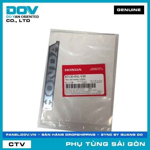 TEM CHỮ HONDA 110MM | HONDA PARTS CODE 87130KVLV30 — 87130KVLV30