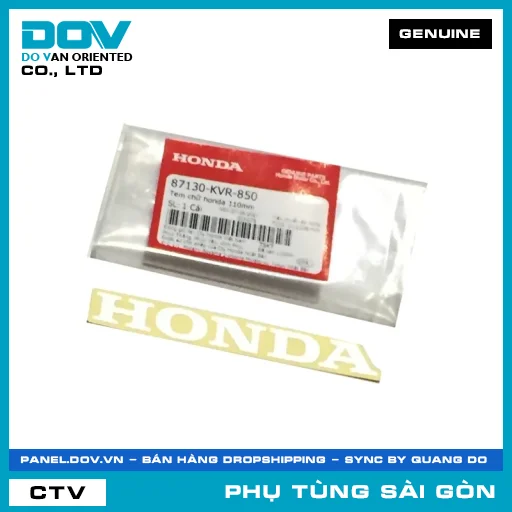 TEM CHỮ HONDA 110MM | HONDA PARTS CODE 87130KVR850 — 87130KVR850