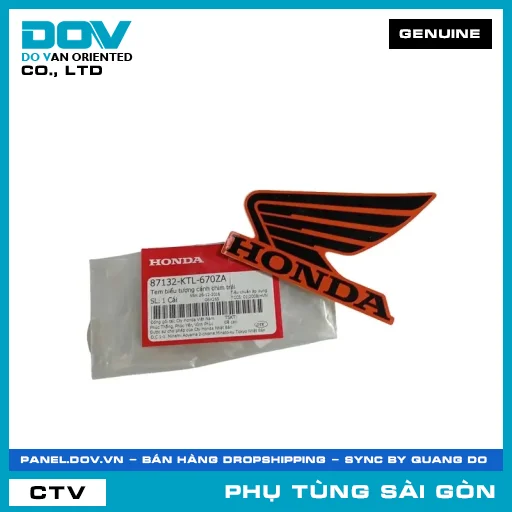 TEM BIỂU TƯỢNG CÁNH CHIM TRÁI | HONDA PARTS CODE 87132KTL670ZA — 87132KTL670ZA