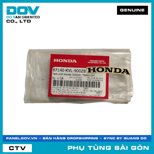 TEM CHỮ HONDA (50MM) *NH411M* | HONDA PARTS CODE 87140KVL900ZB — 87140KVL900ZB